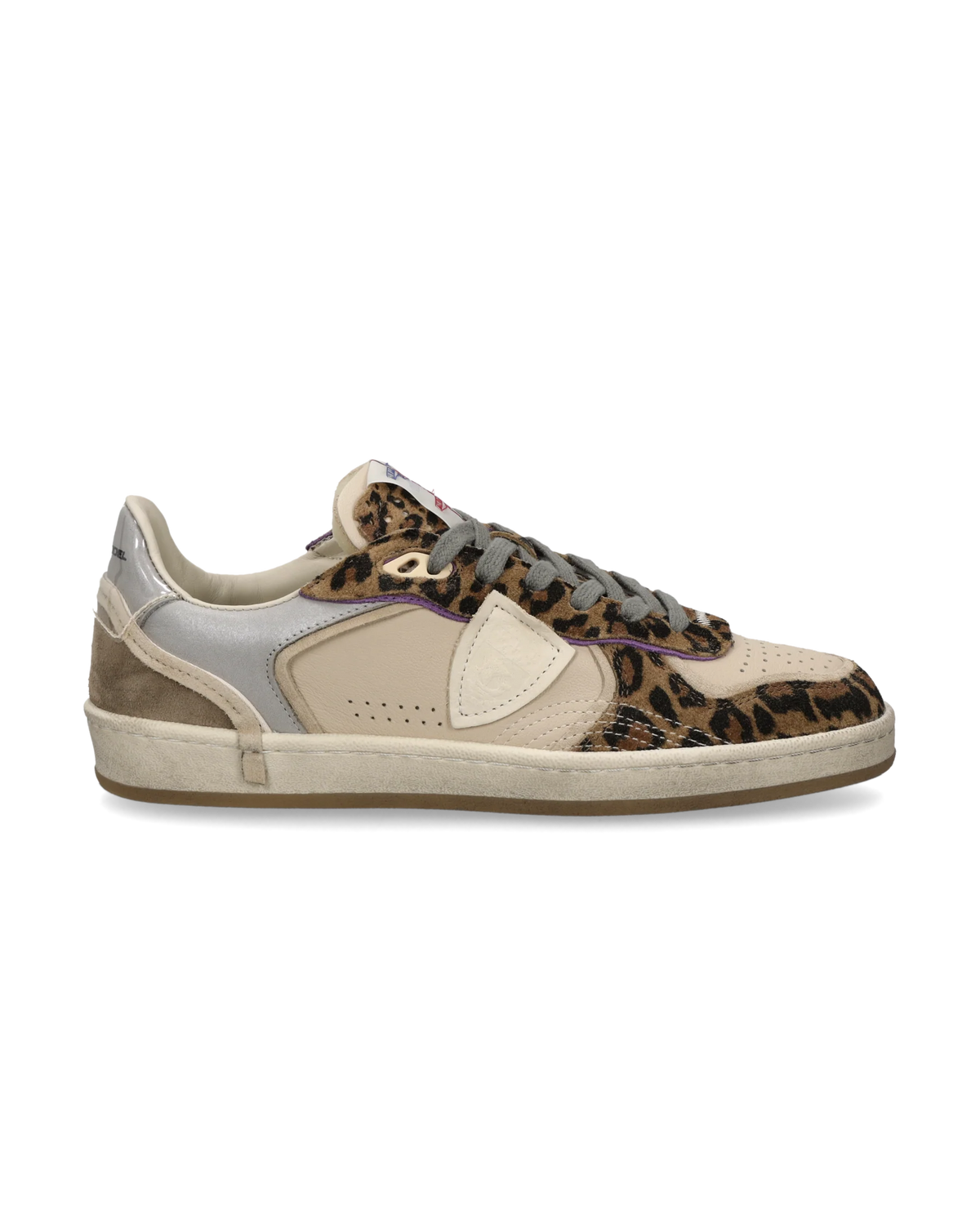 Philippe Model Sneakers Pgal Beige Stampa Animalier