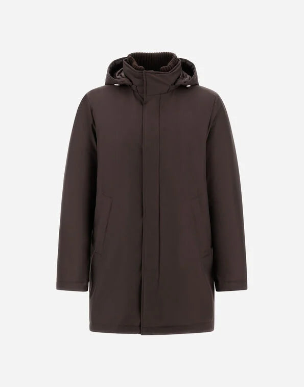 Herno Giaccone New Business Nylon Ultralight Moro