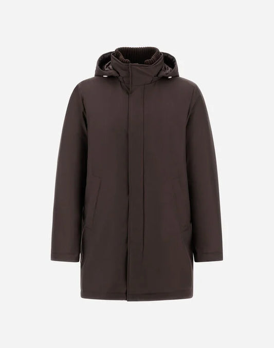 Herno Giaccone New Business Nylon Ultralight Moro