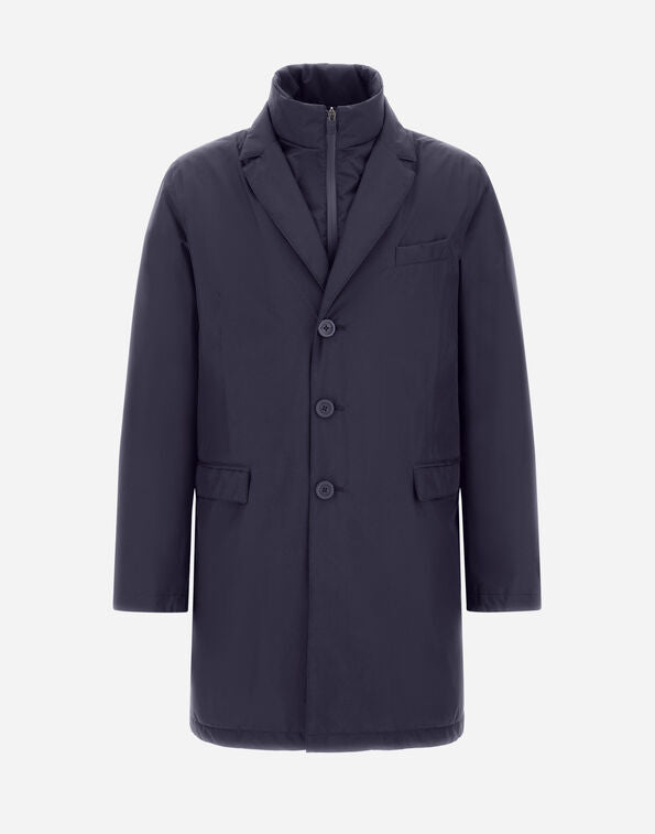 Herno Cappotto 2 Layer Goretex Blu