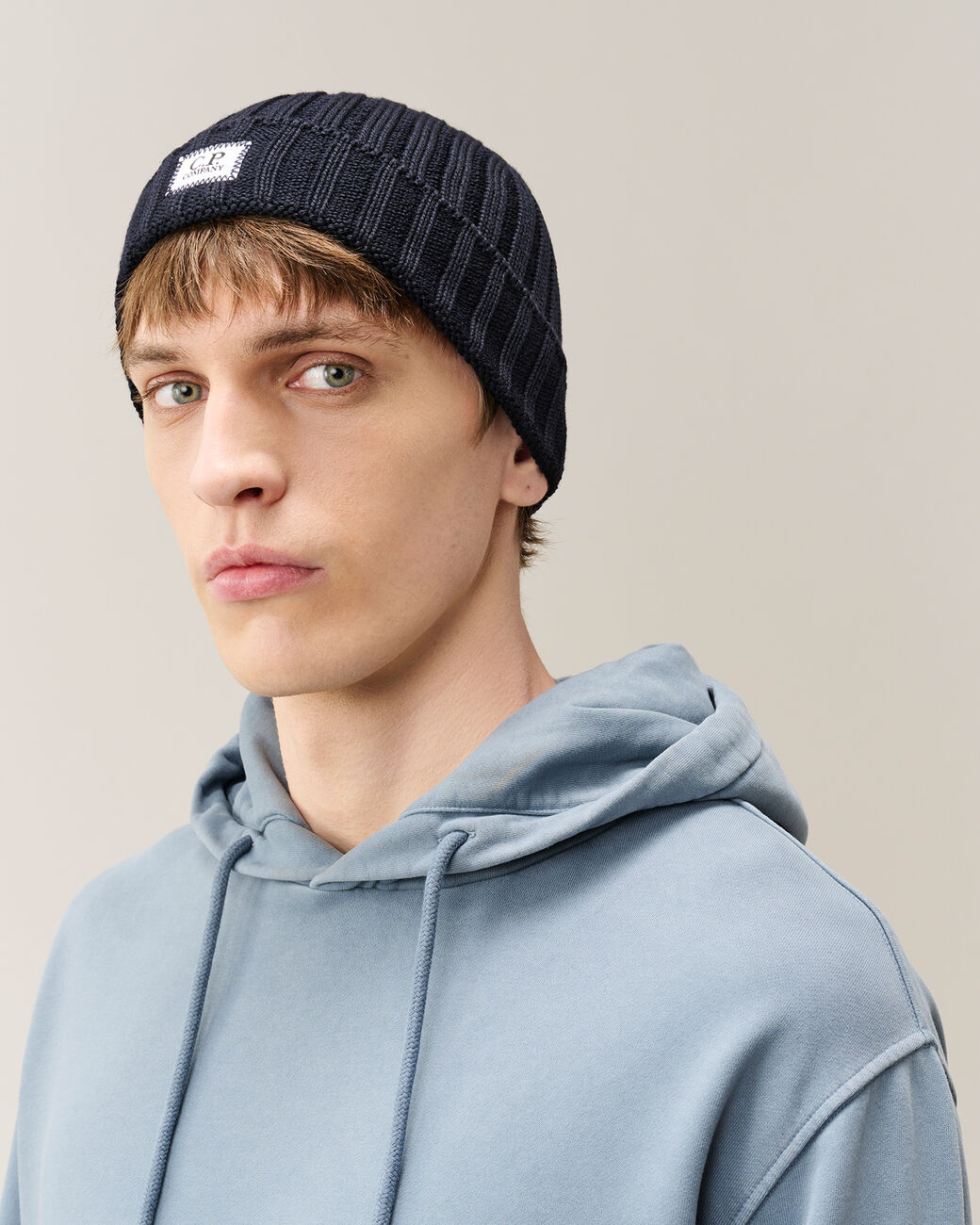 C.P. Company Berretto In Lana Merinos Extrafine Blu