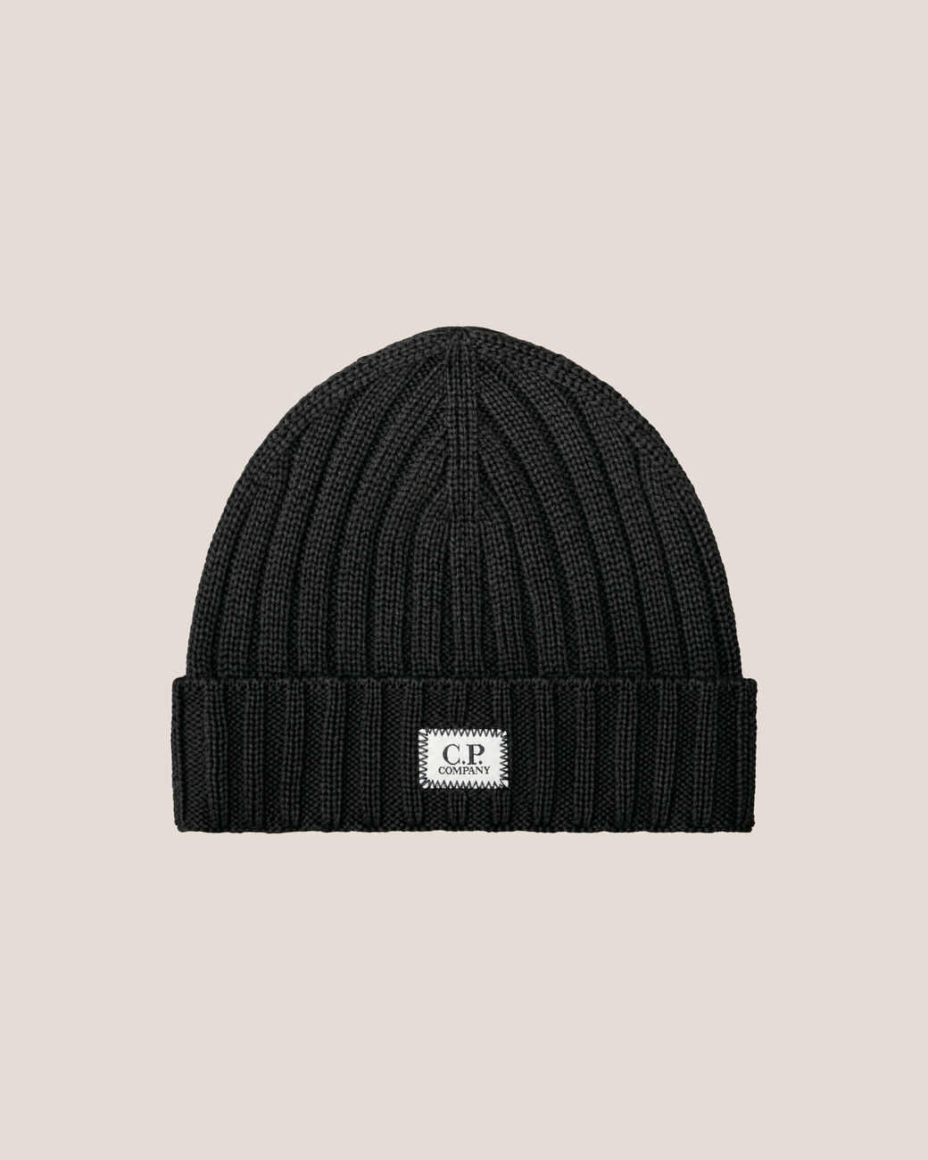 C.P. Company Berretto In Lana Merinos Extrafine Nero