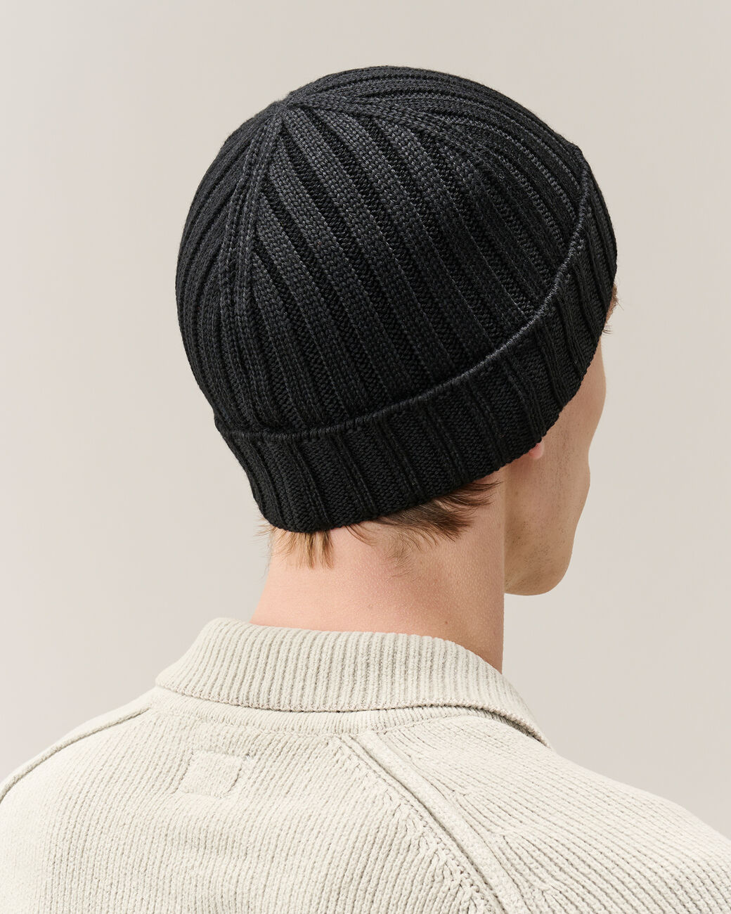 C.P. Company Berretto In Lana Merinos Extrafine Nero