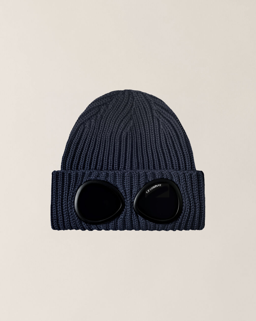 C.P. Company Berretto Con Occhiali In Lana Merinos Extrafine Blu