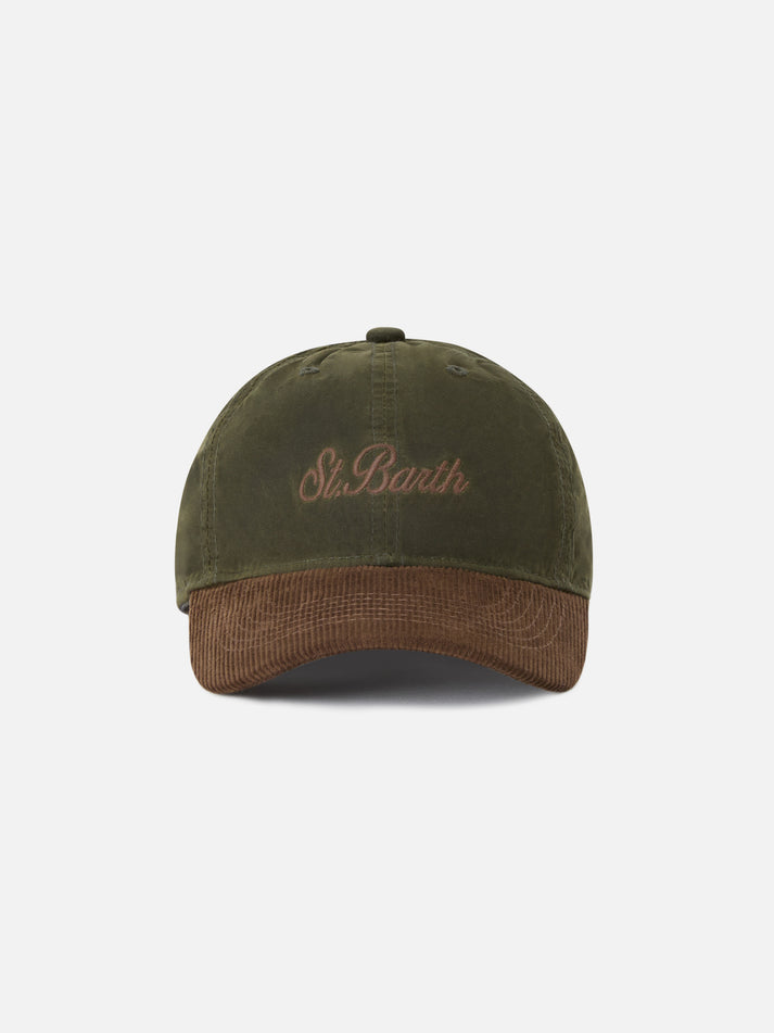 MC2 Saint Barth Cappello Baseball A Coste Cerato Verde Militare