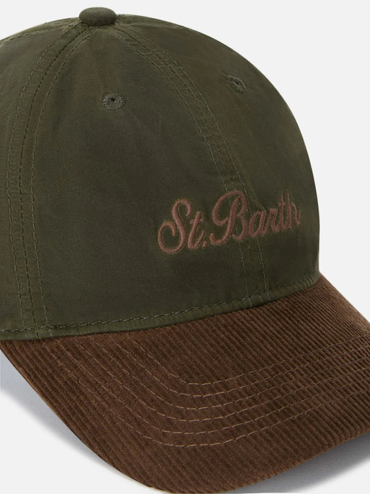 MC2 Saint Barth Cappello Baseball A Coste Cerato Verde Militare