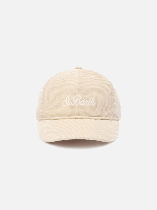 MC2 Saint Barth Cappello Baseball In Velluto Beige