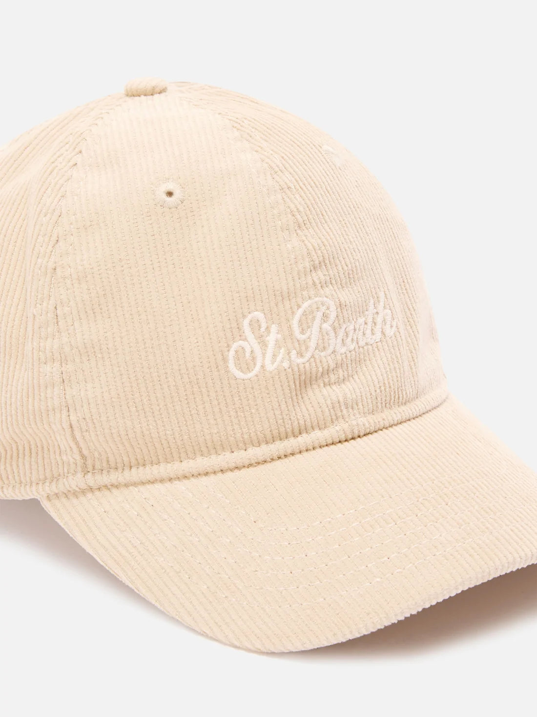 MC2 Saint Barth Cappello Baseball In Velluto Beige
