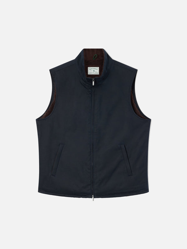 Mc2 Saint Barth Gilet Edgard Cerato Con Fodera Teddy Blu Moro