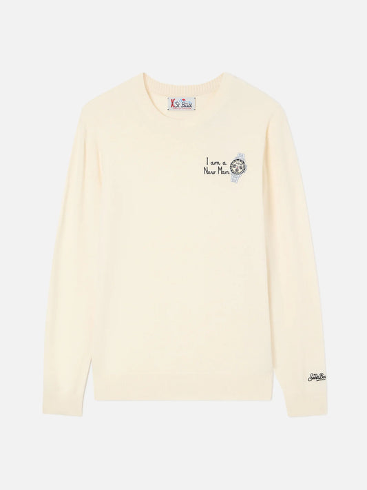 Mc2 Saint Barth Maglia Girocollo Heron Light Bianco