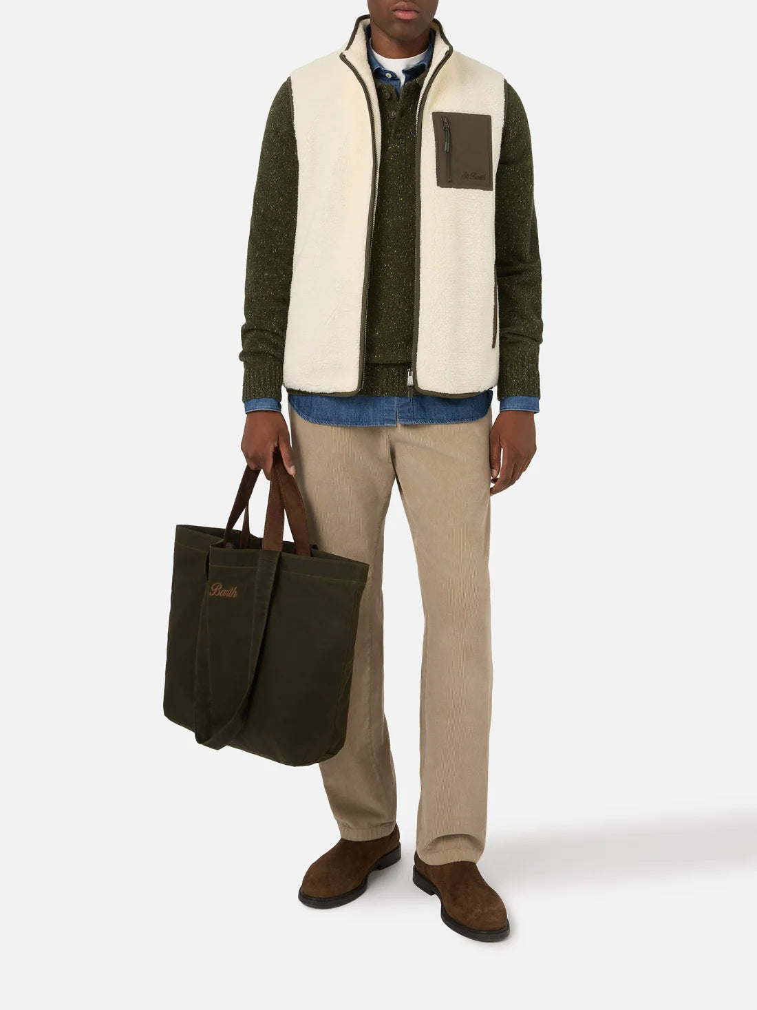 Mc2 Saint Barth Gilet Keystone Bianco Panna