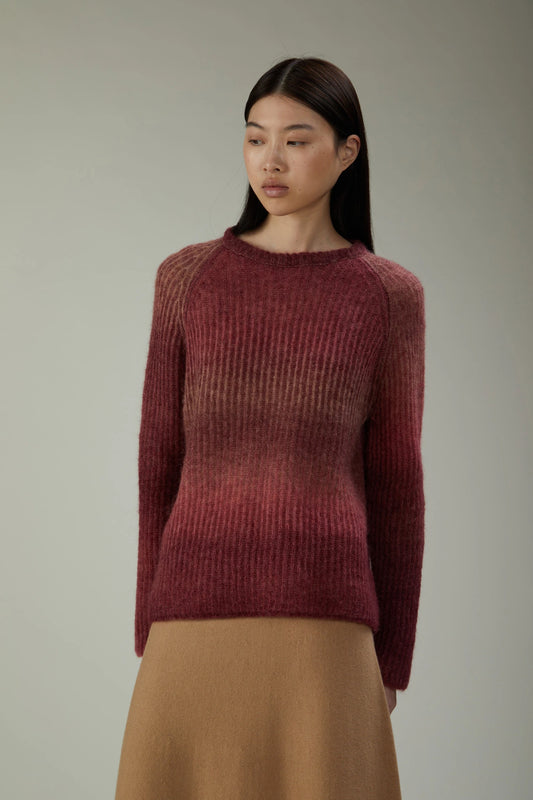 Kangra Maglia Girocollo Costa Inglese Alpaca Merlot