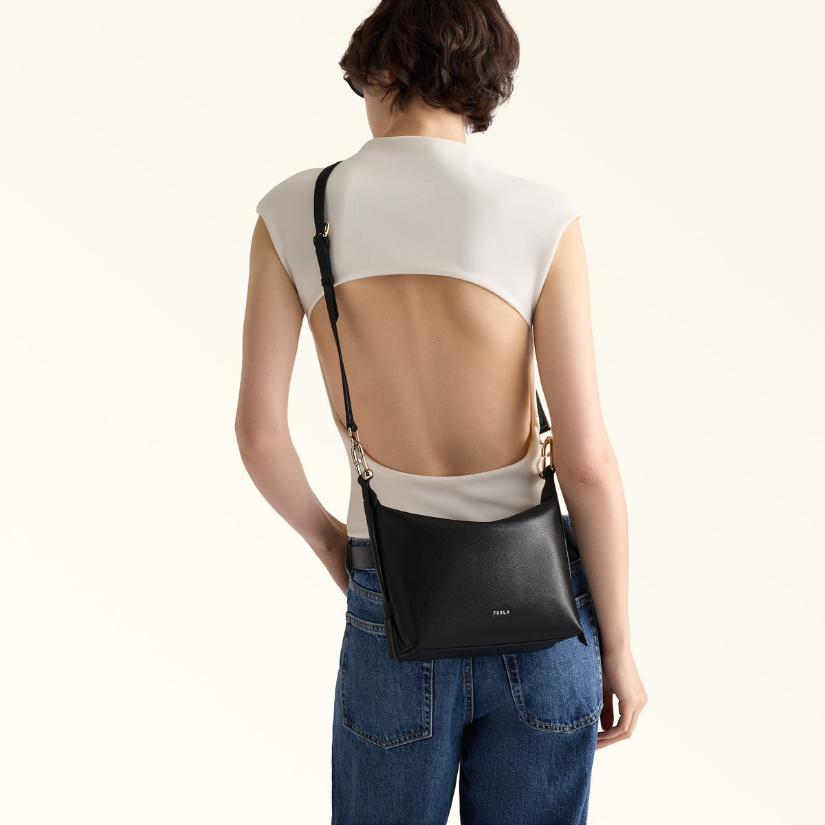 Furla Tonie Borsa A Spalla Nero