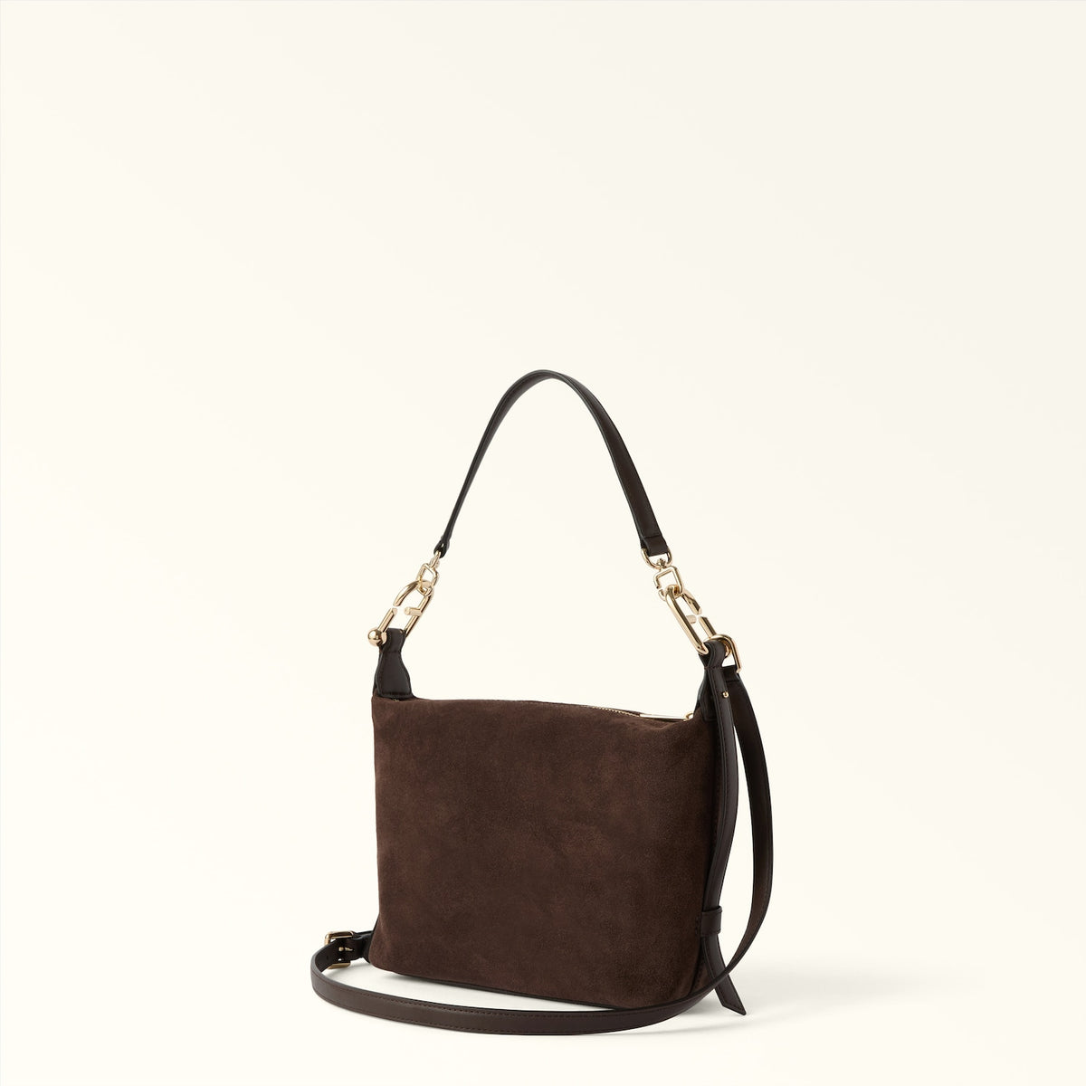 Furla Borsa Toni A Spalla Camoscio Cioccolato