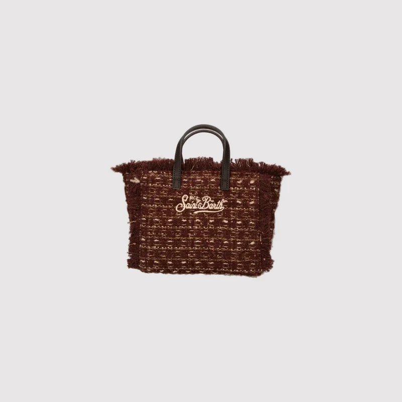Saint Barth Borsa Mini Vanity Tweed Marrone