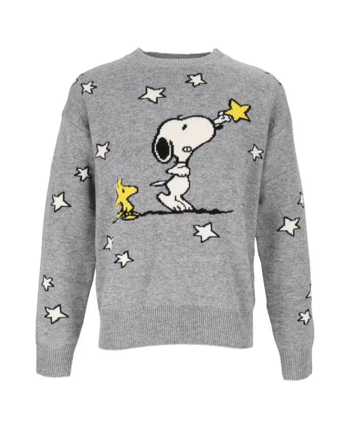 Saint Barth Maglia Tessa Crewneck Sweater Peantus Touching Stars Grigio