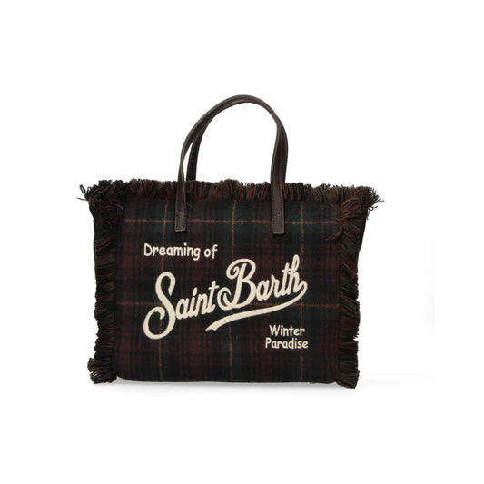Saint Barth Colette Wool Tartan Verde Moro