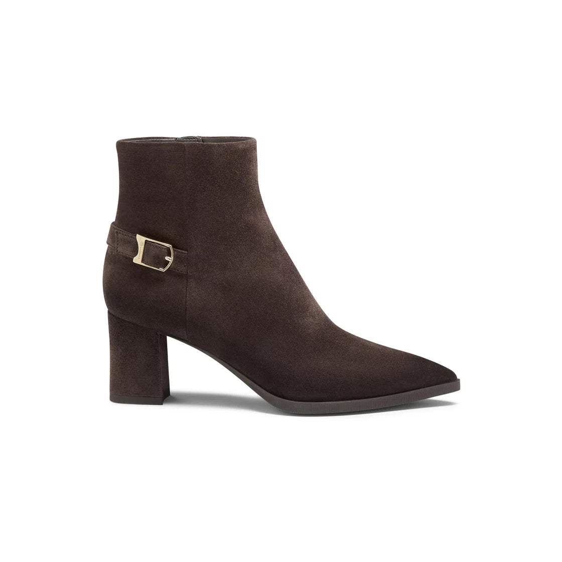 Santoni Stivaletto Tacco Medio Suede Testa Di Moro