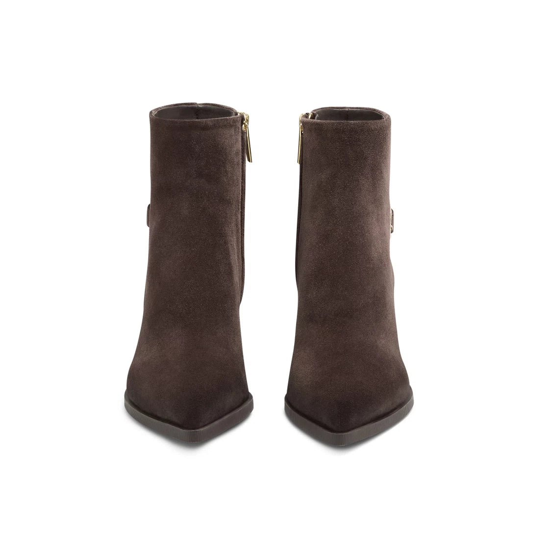 Santoni Stivaletto Tacco Medio Suede Testa Di Moro