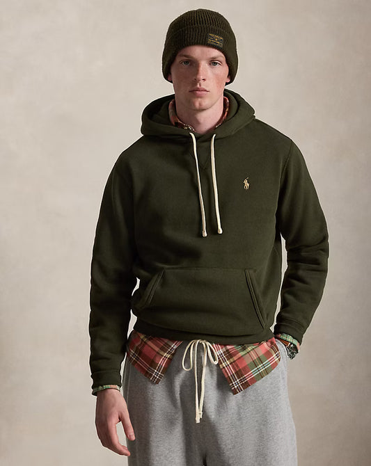 Polo Ralph Lauren Felpa Con Cappuccio Verde Oliva