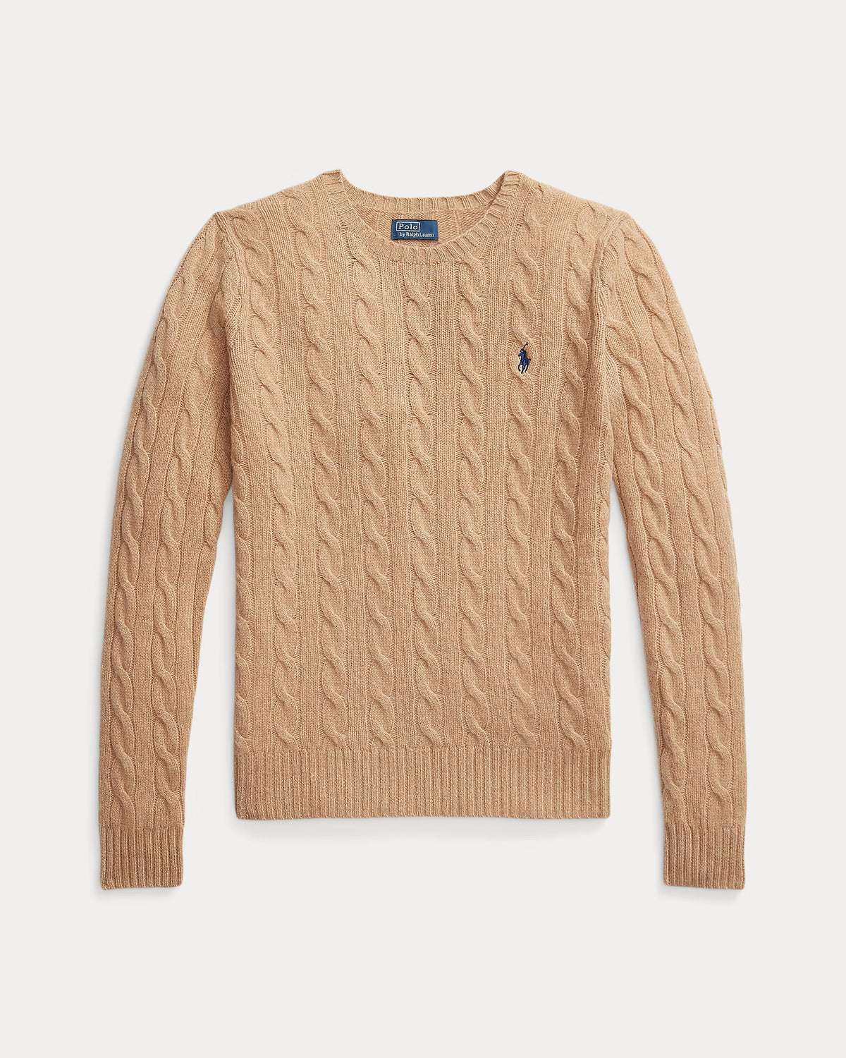 Polo Ralph Lauren Girocollo Lana Cashmere Trecce Cammello