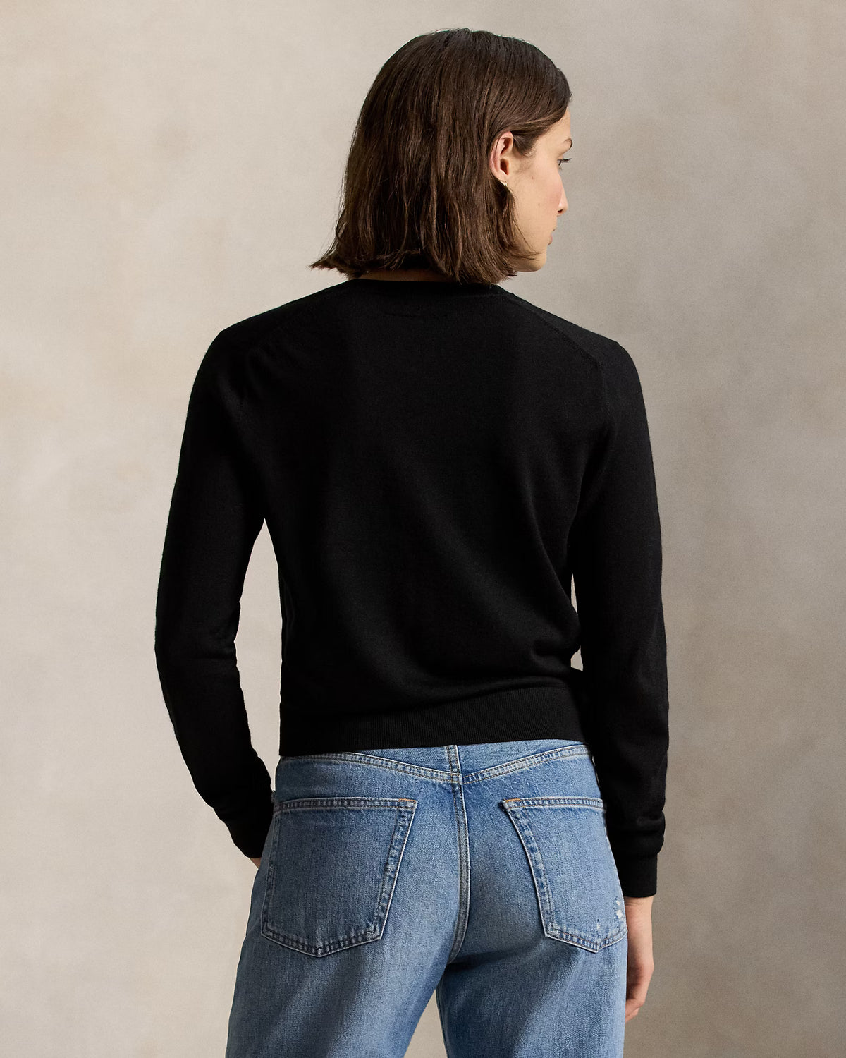 Polo Ralph Lauren Cardigan Girocollo Lana Nero