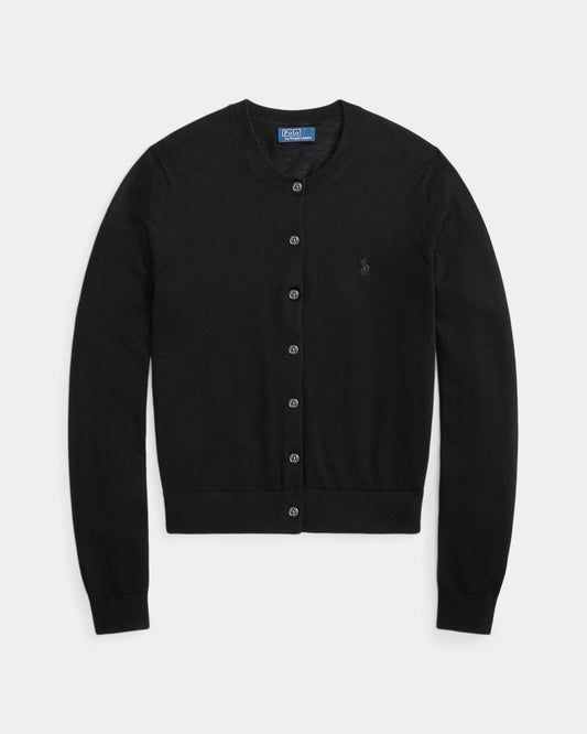 Polo Ralph Lauren Cardigan Girocollo Lana Nero