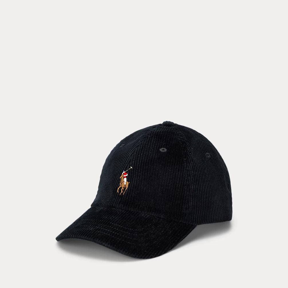 Polo Ralph Lauren Cappellino Baseball In Velluto Nero