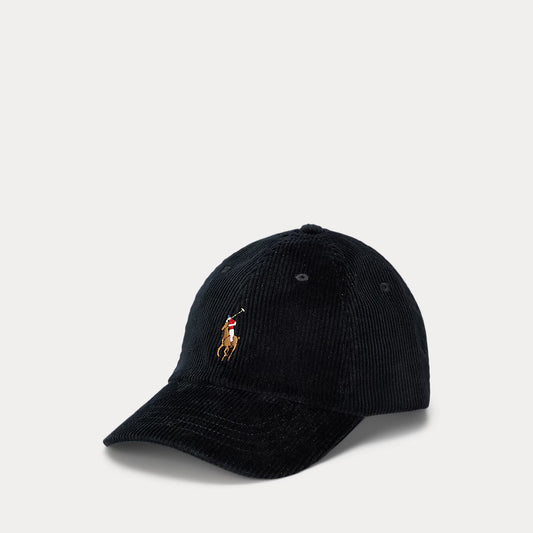 Polo Ralph Lauren Cappellino Baseball In Velluto Nero