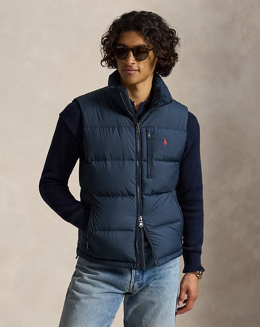 Polo Ralph Lauren Gilet Gorham In Piumino Blu