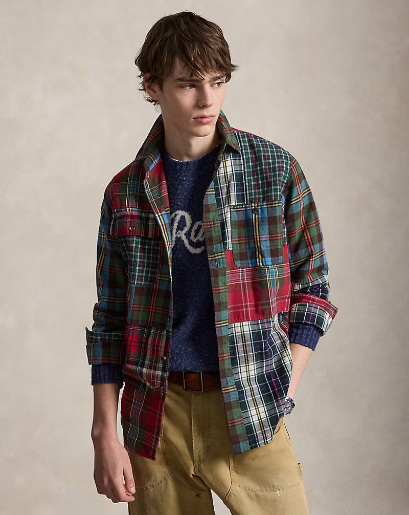 Polo Ralph Lauren Camicia Oxford Patchwork Classic Fit Tartan