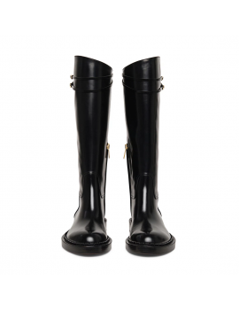 Santoni Stivale Alto Pelle Nero - WSAL70569BJ2TLGAN01 - Semenzato Abbigliamento