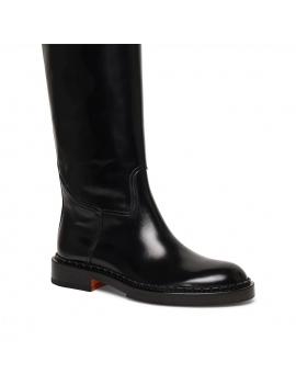 Santoni Stivale Alto Pelle Nero - WSAL70569BJ2TLGAN01 - Semenzato Abbigliamento