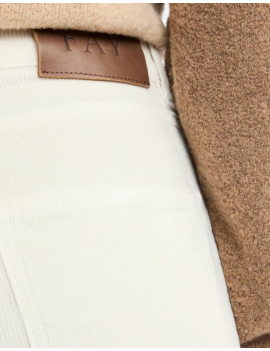 Fay Pantaloni Regular Velluto Panna - NTW8249533TVLSB020 - Semenzato Abbigliamento