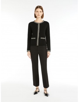 Max Mara Pantalone Slim Cotone Viscosa Nero - 9131125106003 - FATINA - Semenzato Abbigliamento