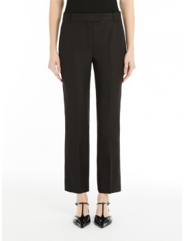 Max Mara Pantalone Slim Cotone Viscosa Nero - 9131125106003 - FATINA - Semenzato Abbigliamento