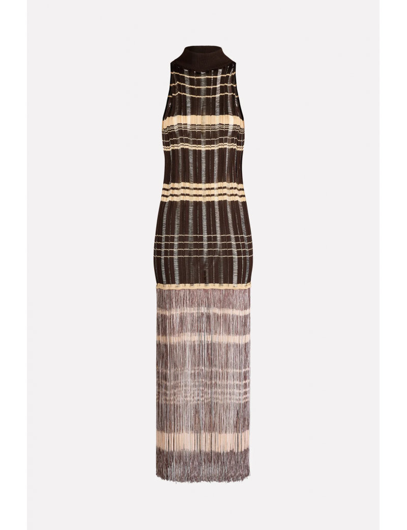 Circus Hotel Abito Halter Con Frange Riga - H5SF25INS04 - Semenzato Abbigliamento