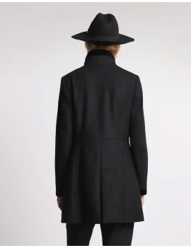 Fay Virginia Coat In Panno Di Lana Nero - NAW50514000SGLB999 - Semenzato Abbigliamento
