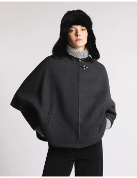 Fay Mantella 3 in 1 Double-face In Lana Cardata Grigio - NAW16513270XMLB801 - Semenzato Abbigliamento
