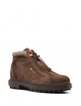 Santoni Stivaletto In Suede Marrone - MGSM18972OCNBG - Semenzato Abbigliamento