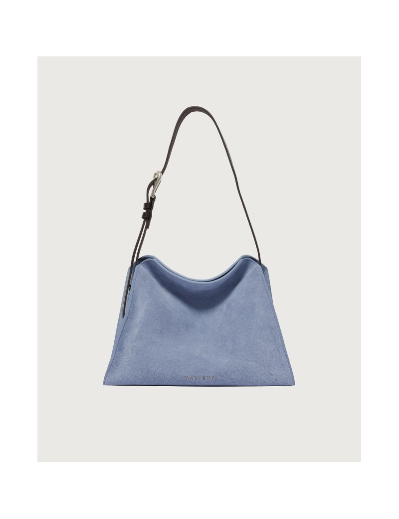 orciani-borsa-trinity-peach-small-a-spalla-in-suede-e-cuoio-cielo - B02230 - Semenzato Abbigliamento