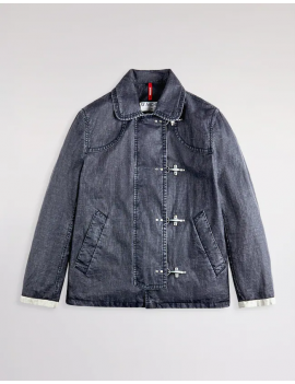 Fay 4 Ganci In Tela Di Lino Délavé Blu - MAM1352101TZD2U807 - Semenzato Abbigliamento
