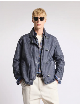 Fay 4 Ganci In Tela Di Lino Délavé Blu - MAM1352101TZD2U807 - Semenzato Abbigliamento