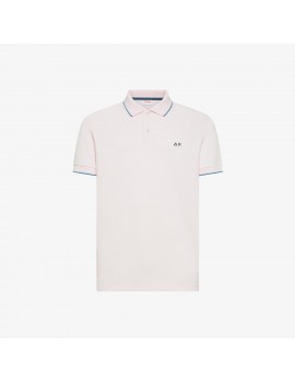 Sun68 Polo Small Stripe On Collar Rosa - A36111 04 - Semenzato Abbigliamento