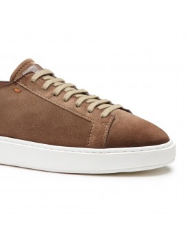 Santoni Sneaker In Suede Marrone - MBCD21571BARTAOLM21 - Semenzato Abbigliamento