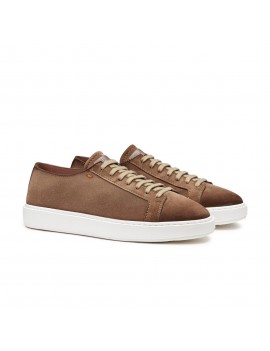Santoni Sneaker In Suede Marrone - MBCD21571BARTAOLM21 - Semenzato Abbigliamento