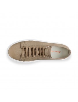 Santoni Sneaker In Pelle Bottalata Beige - MBCD21571BARCMMDE30 - Semenzato Abbigliamento