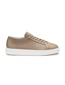 Santoni Sneaker In Pelle Bottalata Beige - MBCD21571BARCMMDE30 - Semenzato Abbigliamento