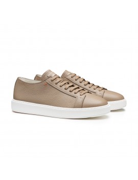 Santoni Sneaker In Pelle Bottalata Beige - MBCD21571BARCMMDE30 - Semenzato Abbigliamento