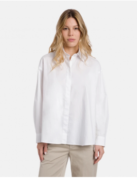 Dondup Camicia Over In Gabardina Tinto Filo Bianco - DC492 CF0200V XXX DD S26 000 - Semenzato Abbigliamento